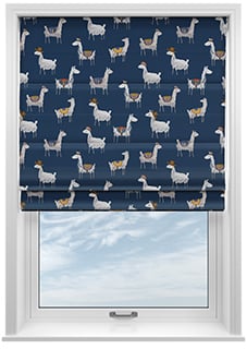 Alpaca, Indigo - Twist&Fit Roman Blind